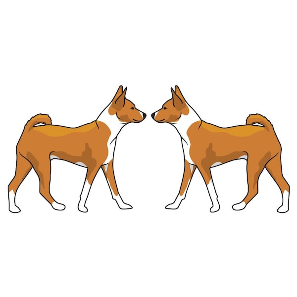 Basenji Dog Decal, Dog Lover Decor Vinyl Sticker